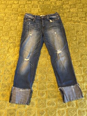 KanCan cuffed cropped jeans sz 13/30